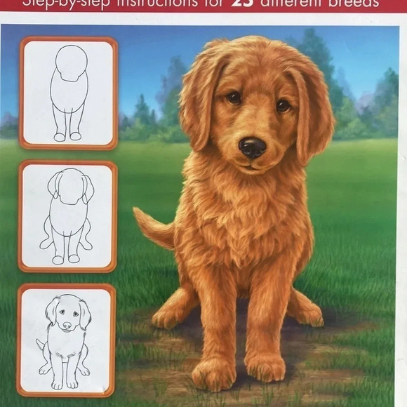 Animal Drawing books dinosaurs sea creatures dogs puppies, cars, trucks set of 4 - Picture 6 of 7